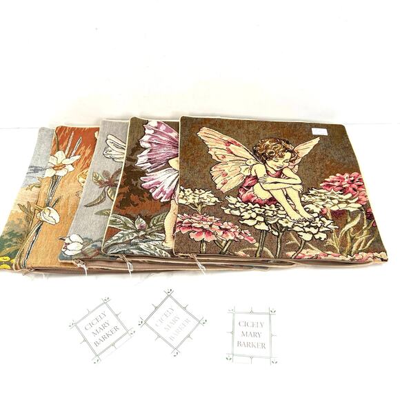 Tapisseries Du Lion Cicely Mary Barker Tansy Fairy illustration pillow cover - Picture 6 of 6